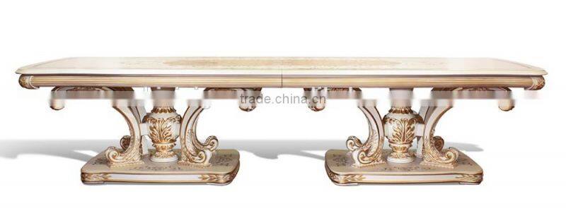Royal Exquisite European Louis Designed Banquet Long Dining Table with Beautiful Dining Chair BF12-04204a