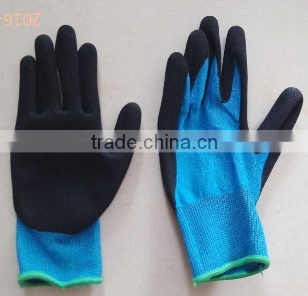 2016 Hot Sale Foam Sandy Finish Working Gloves