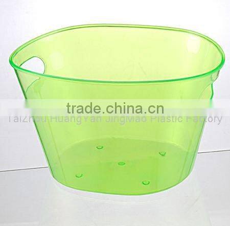 8.5L Oval Shape Transparent Color Plastic Ice Bucket
