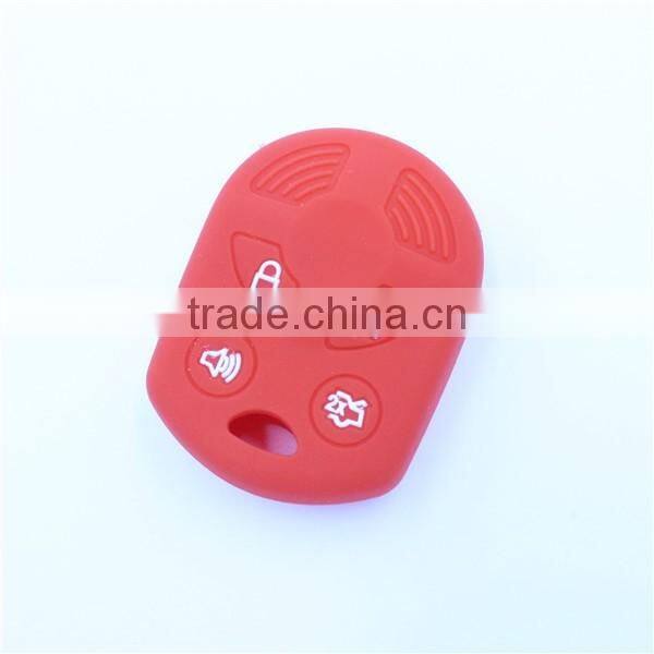In Stock silicone car key cover shell for ford 4 buttons