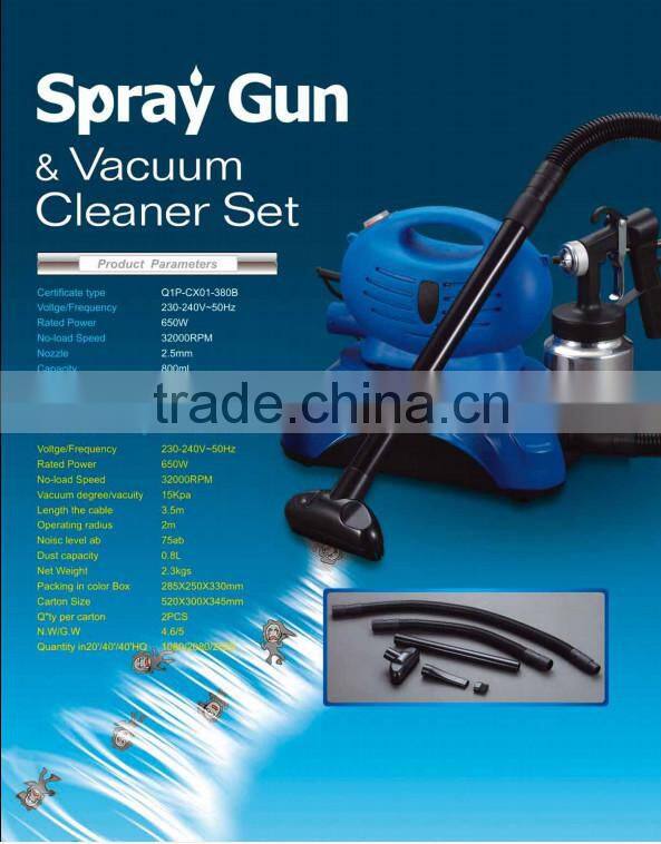 New Design!!! High Quality Electric Paint Spray Gun & Vacuum Cleaner Set - Professional Factory