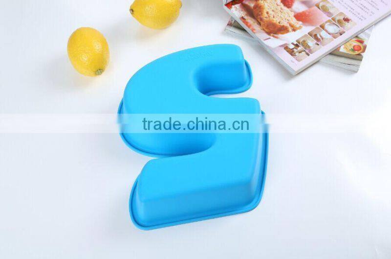 Hot sale Birthday number 5 shape silicone cupcake mold,cake pan,bakeware cake mold