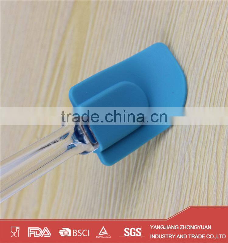 baking tools silicone scraper with long plastic handle
