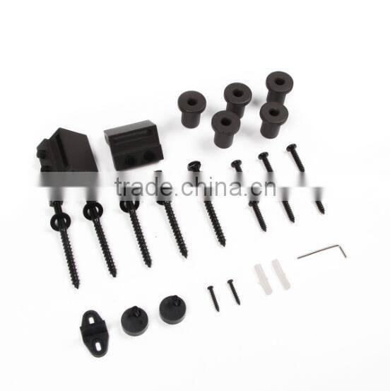 American style ebay amazon sliding wooden door steel flat track and roller wheels