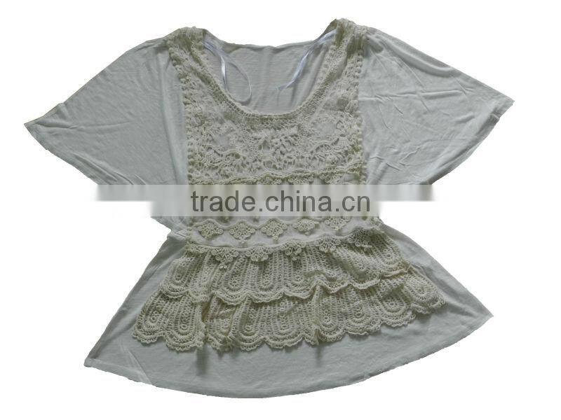 The new design batwing sleeve lacework top