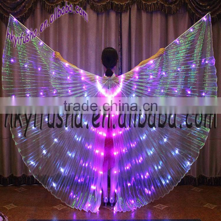 Yifusha double colors LED wings for belly dance