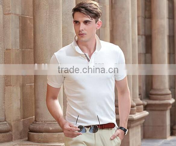 100% cotton wholesale blank t-shirt men polo with OEM printing embroidery