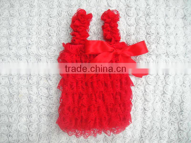 Newest style pop baby wear lace tops made in China