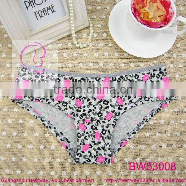 Hot sale full sexy photos of girls dresses fashion new sex cotton products leopard printing panty