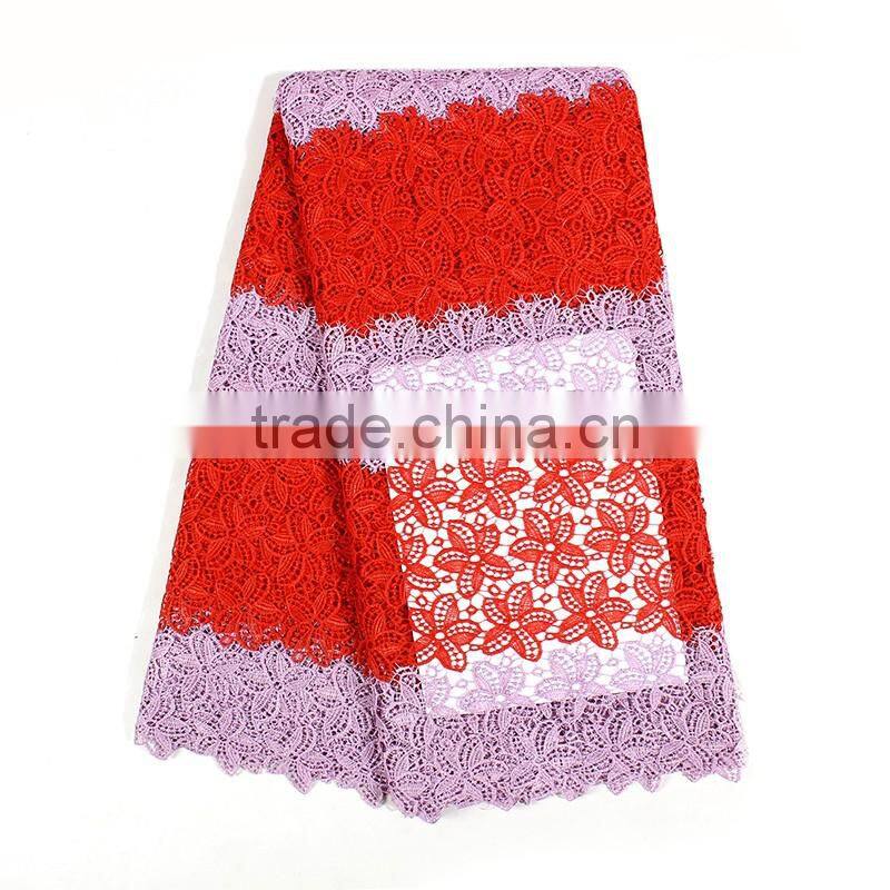 Bestway very nice good quality beautiful design flower style water soluble lace guipure lace fabric trim CP1057