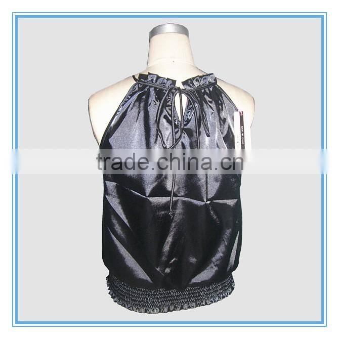 Designer Satin Top For Ladies Sleeveless 2016