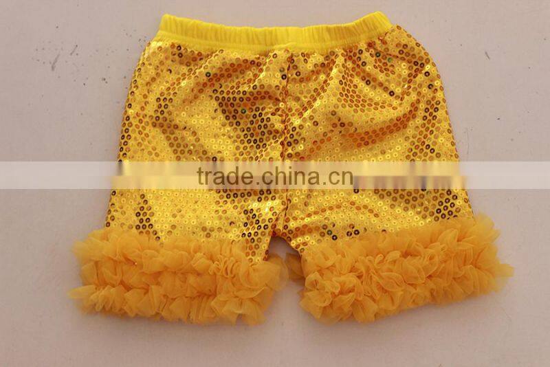Baby girl new design color combination shorts for summer plain color kids shorts