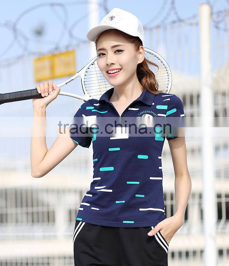 2017 Top Professional jiangxi China factory alibaba Best quality with Good price cotton jersey Woman Polo shirt custom Cheap