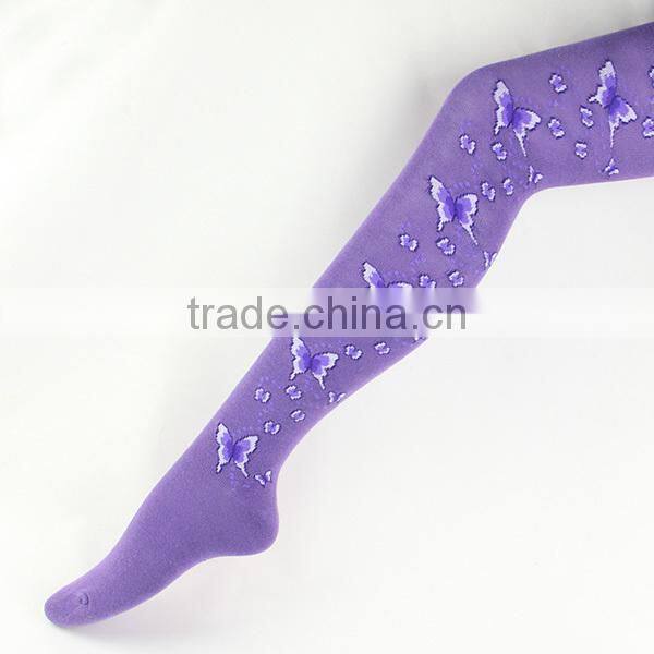 Purple colored sex pantyhose tights with nice pattern