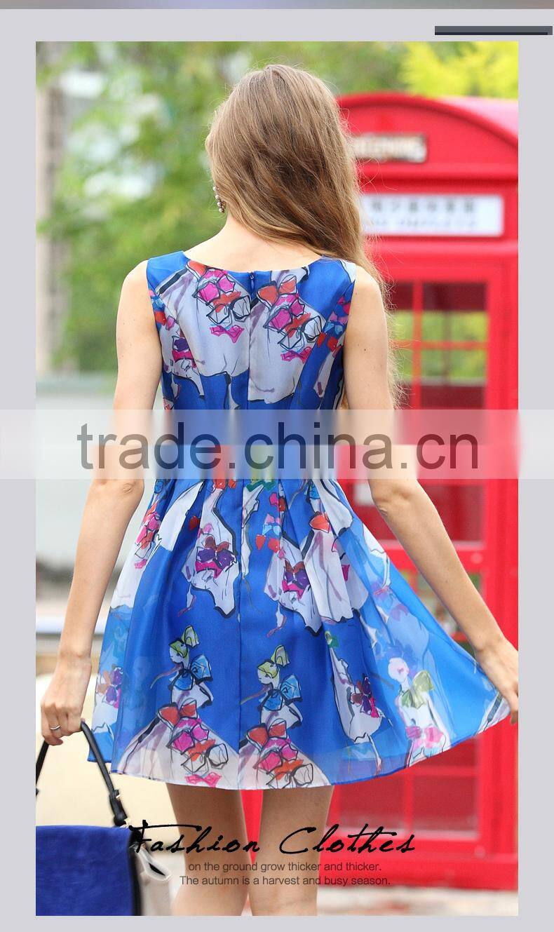 Z&M New womenshort dress beautiful lady one-piece dress ladies modern dress