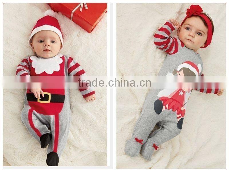 Baby Christmas Clothes Outfits Boy Girl Romper Hat and Set