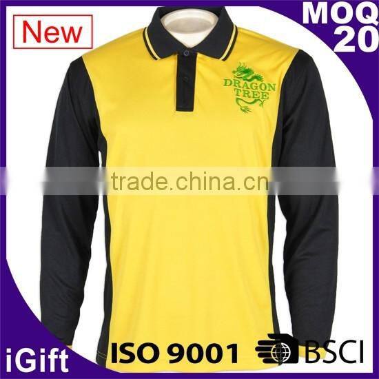 IS09001/BSCI Factory 100% cotton long sleeve reflective work safety polo shirt