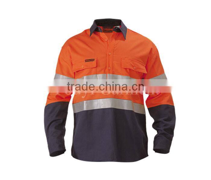 FR 238GSM PLUS TAPED HI VIS VENTED LONG SLEEVES SHIRT