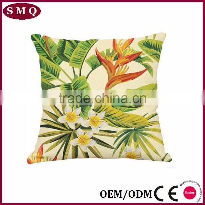 wholesale tropical plant outdoor patio cushion throw pillow case