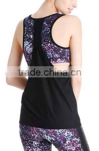 2017 Custom High Quality Floral Printing Yoga Clothing Sets for Women