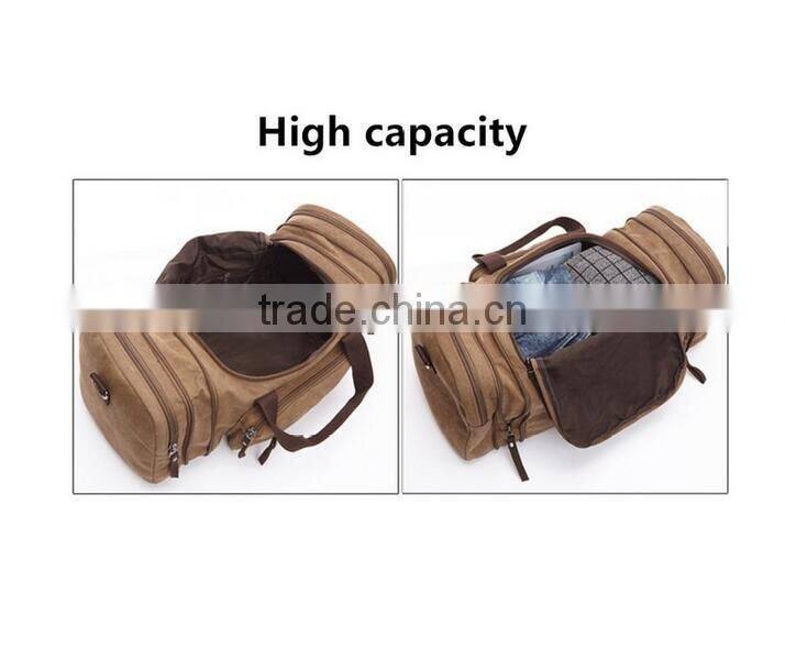 Unisex big Capacity canvas travel bag custom luggage duffle bag