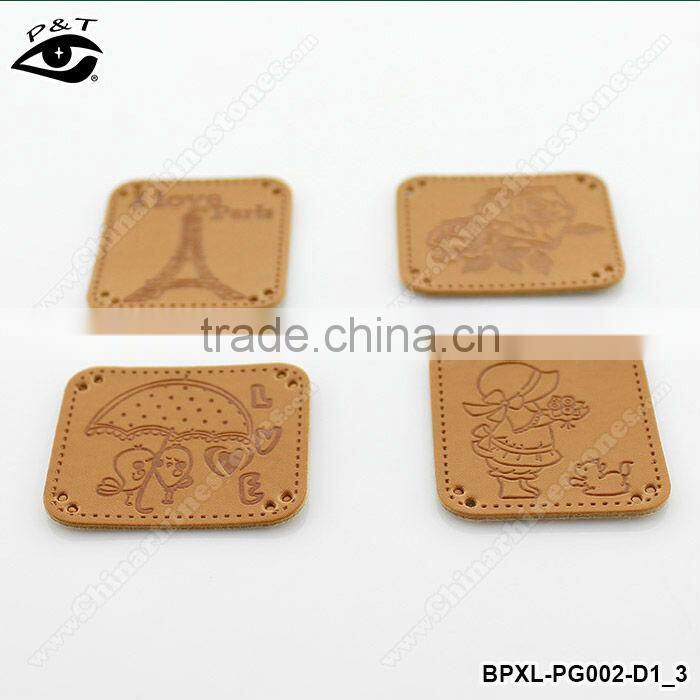 PU label for leather bags for handmade purse bags jeans