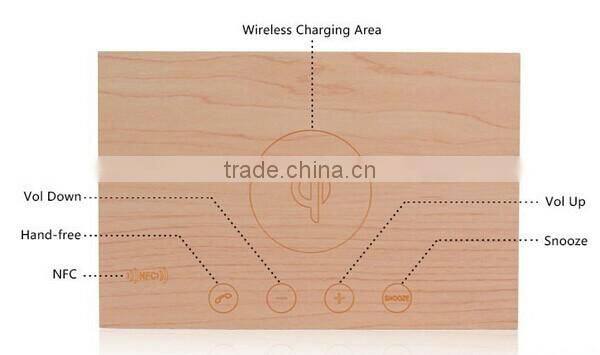Portable Speaker Bluetooth USB4.0 Dual USB NFC Wooden Bluetooth Speaker Wriess charging Bluetooth Speaker