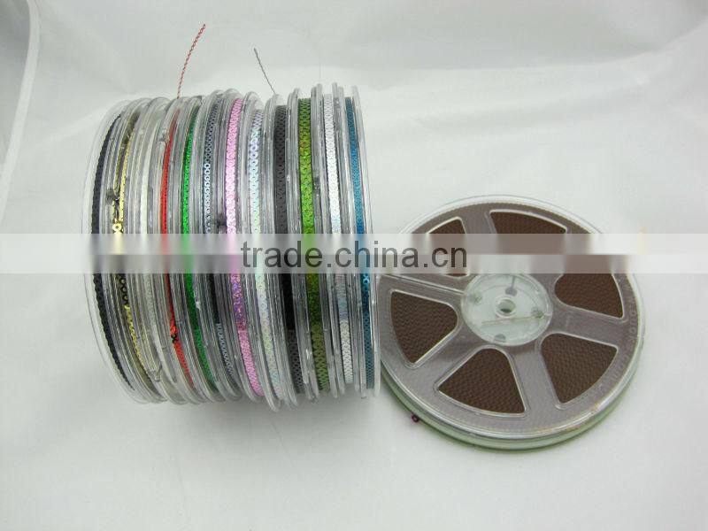 Hot fix Spangle sequins roll back with glue for hot fix sequin motif