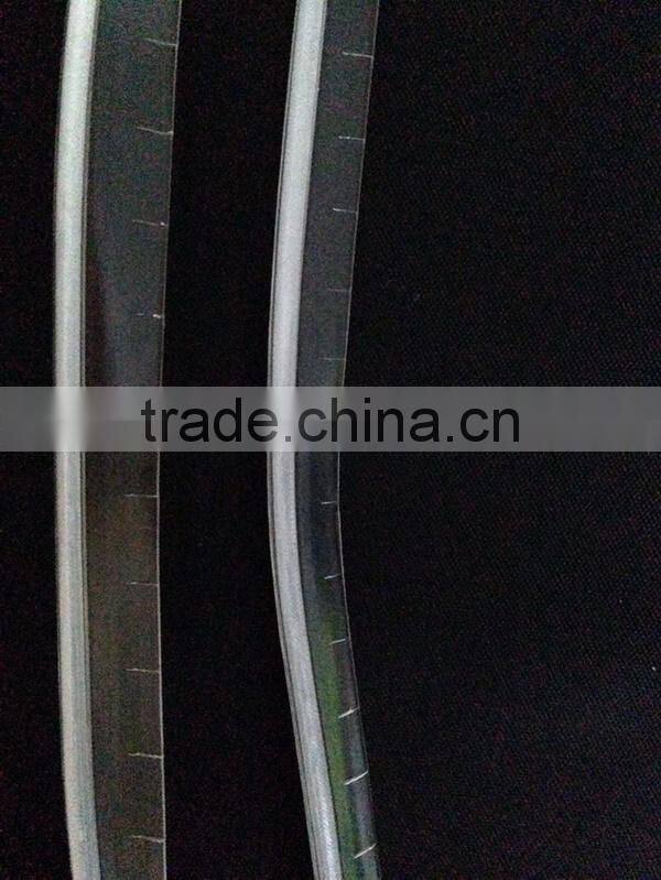eco-friendly with teeth transparent reflective pvc piping for bags