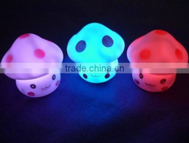 Lovely baby sleeping safe night lamp LED small colorful mushroom light lamps for kids