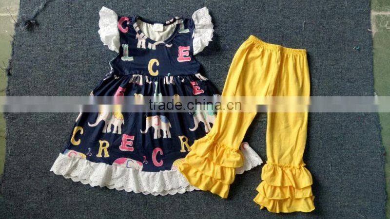 Boya Latest Smocked Children Clothing Wholesale Baby Girl Dresses Clothes Design