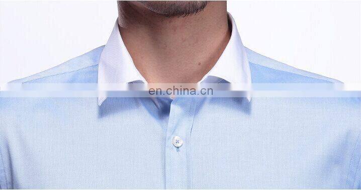 2017 Men's slim fit wash and wear dress shirts