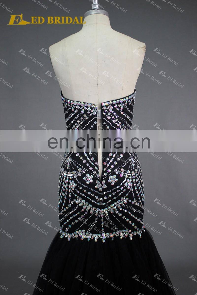 LN132 Sexy Mermaid Floor Length Heavy Beaded Real Sample Prom Dresses