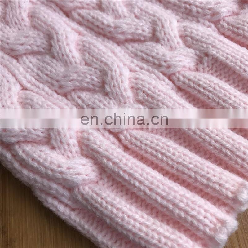 Kids Knitted Hats with Double Fur Balls Baby Cute Winter Warm Beanies Hats Baby Knitted Hat