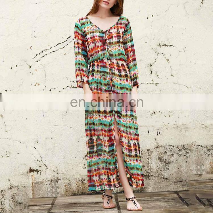2017 new arrivals chinese clothing manufacturers long sleeve latest design muslim evening dress