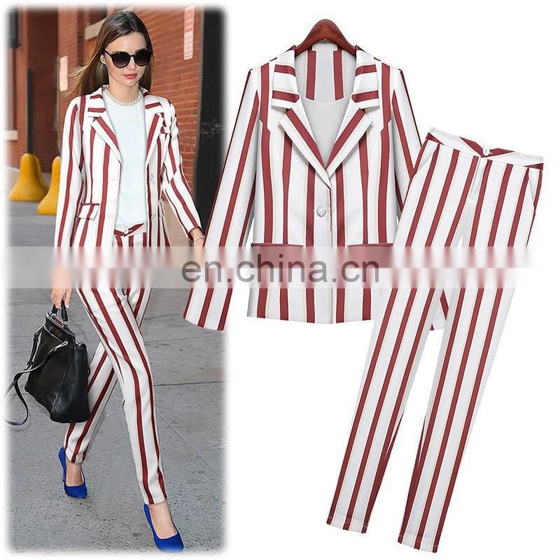 long sleeve blouse top&pants lady business suits