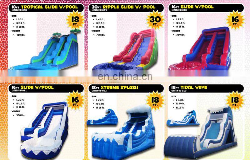 Largest inflatable water slide for adult and kids