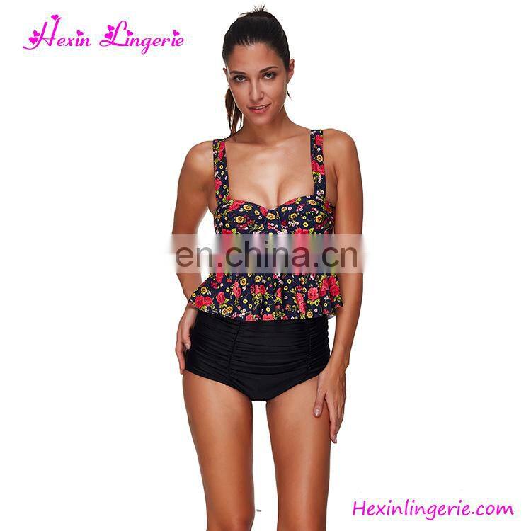 Wholesale No Moq Green Beach Open Beautiful Printed Woman Saxi Bikini
