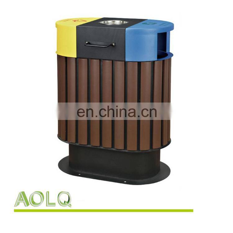 Factory wholesale wooden outdoor garbage bin