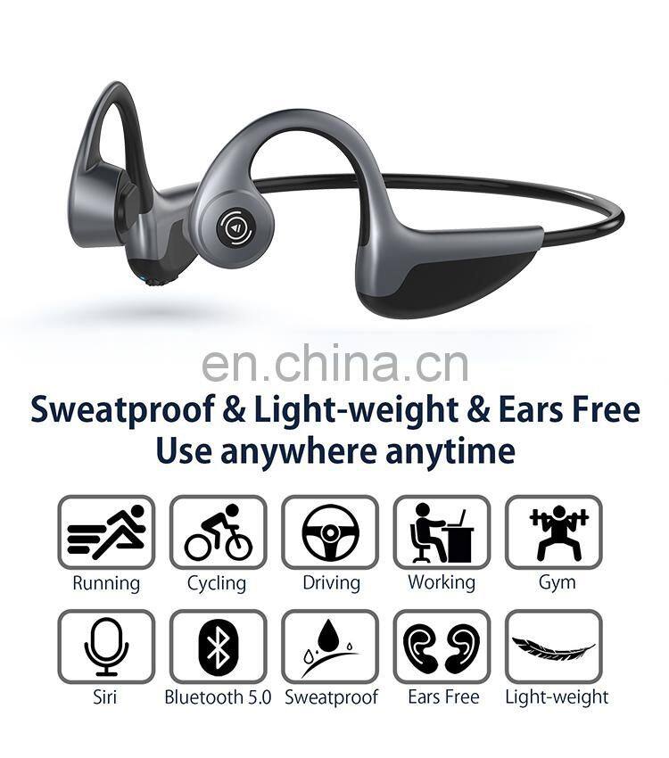 Golden Sky Wireless Sports Bluetooth Earphone Bone Conduction Speakers Running Headphone Motorcycle Headset Factory Wholesale