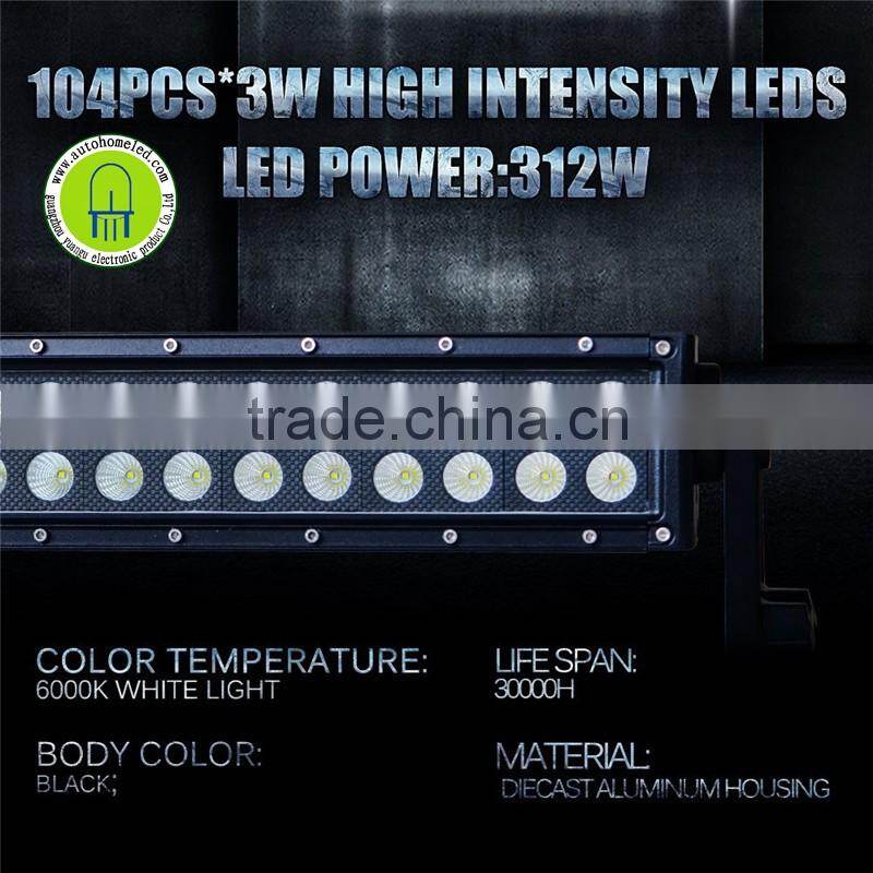 54inch Curved Work Light Bar 312W 4X4 for led lighting bar