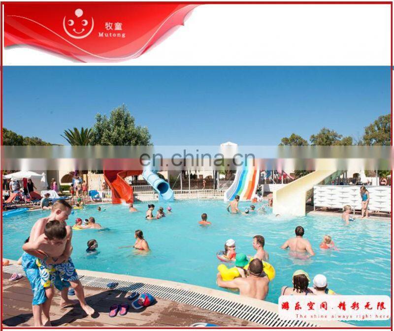 Aqua park slide, water park Open flume slide fiberglass