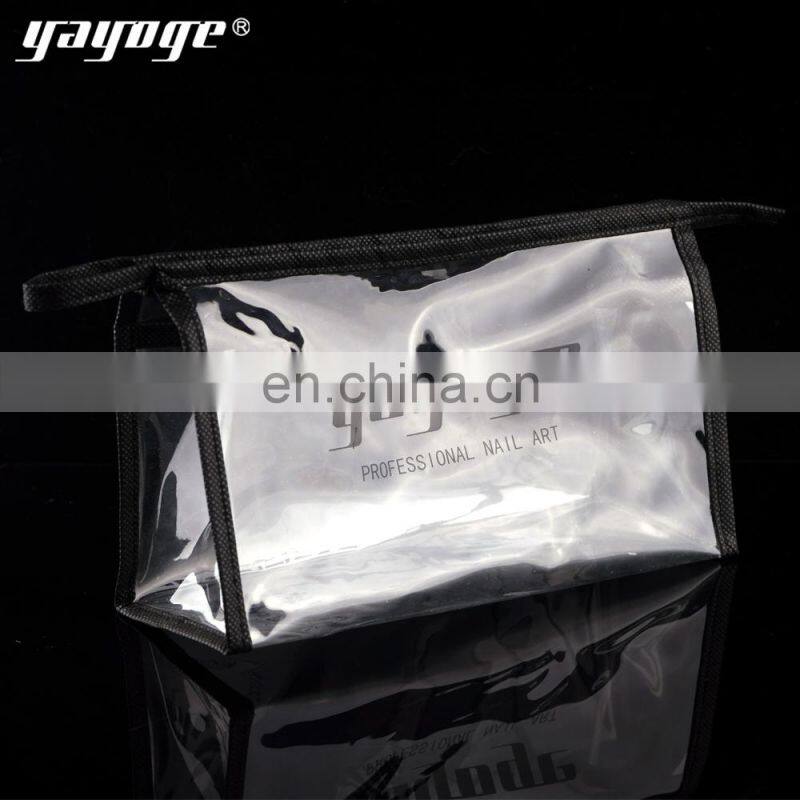 Hot Popular Clear PVC Transparent Cosmetic Bag nail salon use gel polish package private label oem