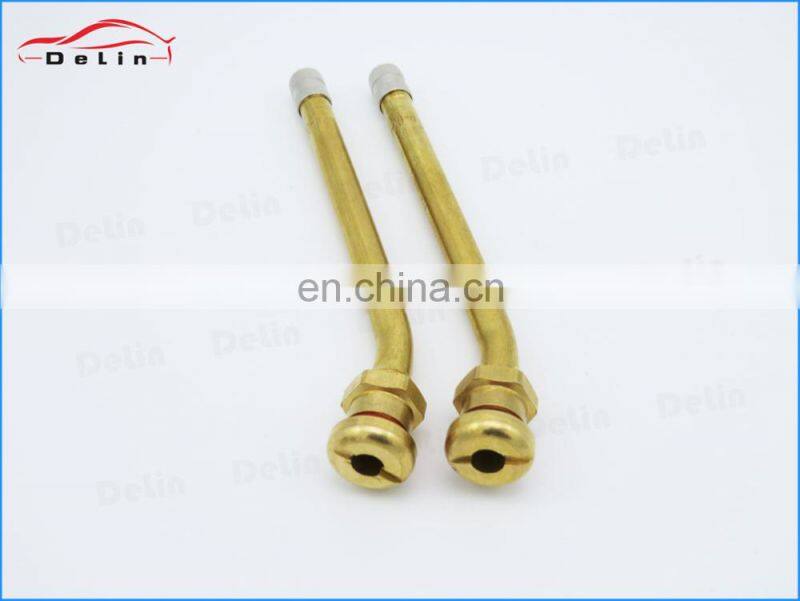 DeLin truck single bend tyre valve tractor brass factory seal clamp-in tyre valve V3-20-1HX