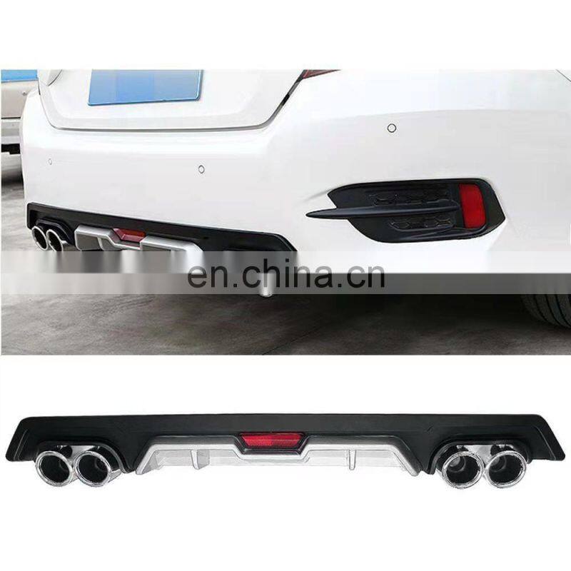 Body Kit Car Rear Bumper Spoiler Lip Auto Car Rear Bumper Diffuser For 10TH Civic 2016-2019