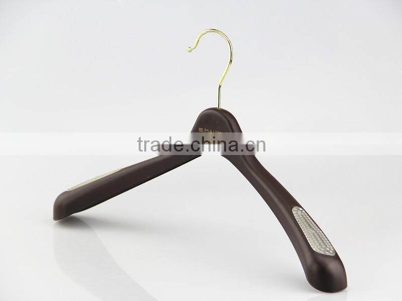 IMY-480 black senior plastic top hanger for wholesale jacket hanger