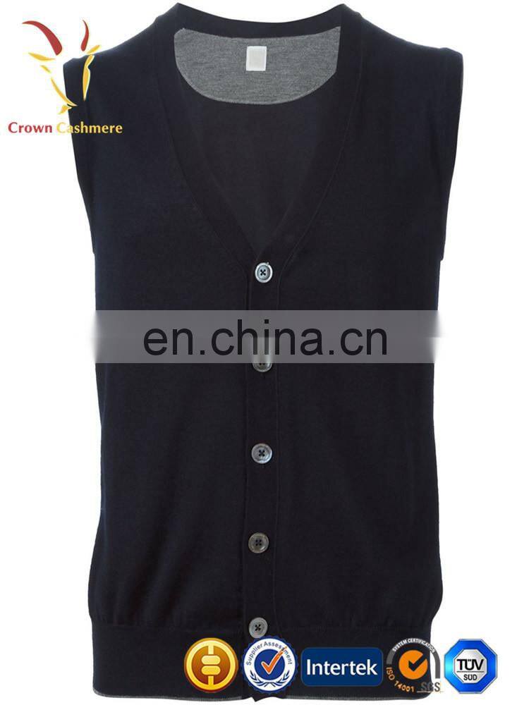 Mens Cashmere Sweater Vest , Sleeveless Sweater for Men
