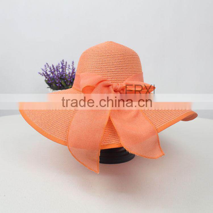 Wholesale Womens' Wide Brim Straw Hat Summer Beach Straw Hat Cheap