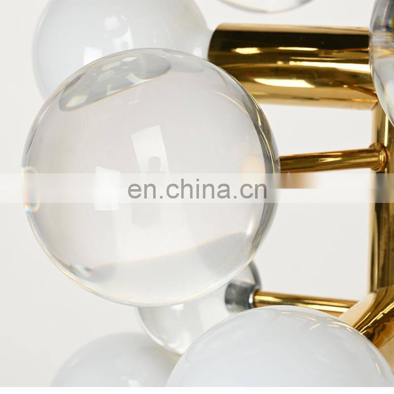 Art Supplies Nordic Lamp Ceiling Light Titanium Gold Globe Bubble Chandelier
