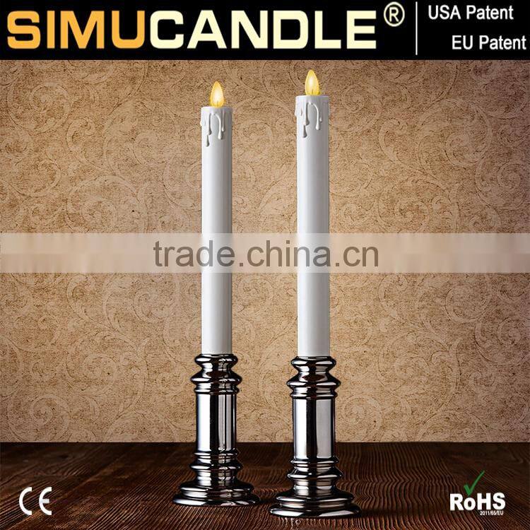 Wedding Home Decoration Moving Taper LED flameless candle with USA and EU patent